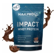 Nakpro Impact Whey Protein, 1 kg (2.2 lb), Chocolate (Pack of 2)