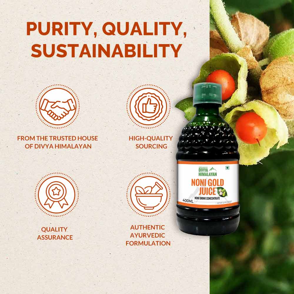 4 - Divya Himalayan Noni Gold Juice,  Natural (Pack of 2)  400 ml 