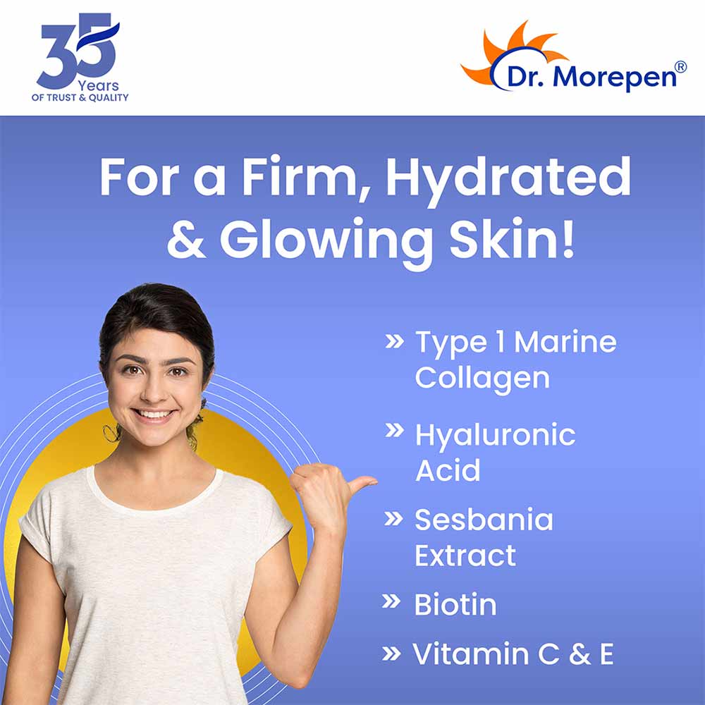 6 - Dr. Morepen Marine Skin Collagen,  250 g  Pineapple (Pack of 2) 