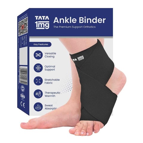 1 - Tata 1mg Ankle Binder,  Black  Small 