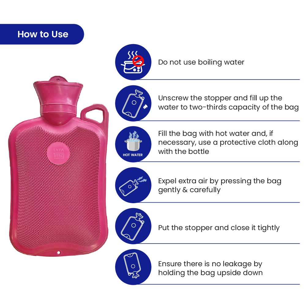 6 - Tata 1mg Hot Water Bag Small Pink,  1 Piece(s)/Pack 