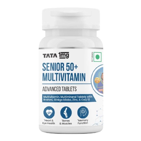 1 - Tata 1mg Senior 50+ Multivitamin,  Unflavoured  60 tablet(s) 