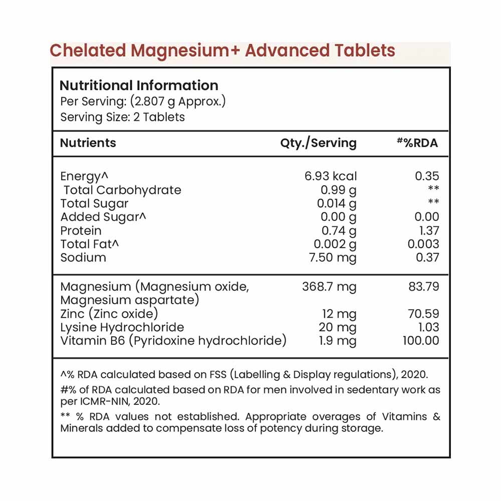 3 - Tata 1mg Chelated Magnesium+,  Peppermint & Vanilla  60 tablet(s) 