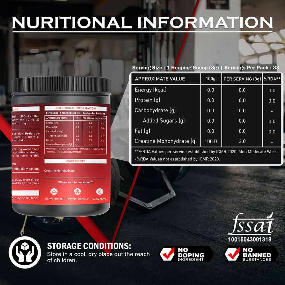 4 - Nakpro Creatine Monohydrate,  Unflavoured (Jar)  0.22 lb 