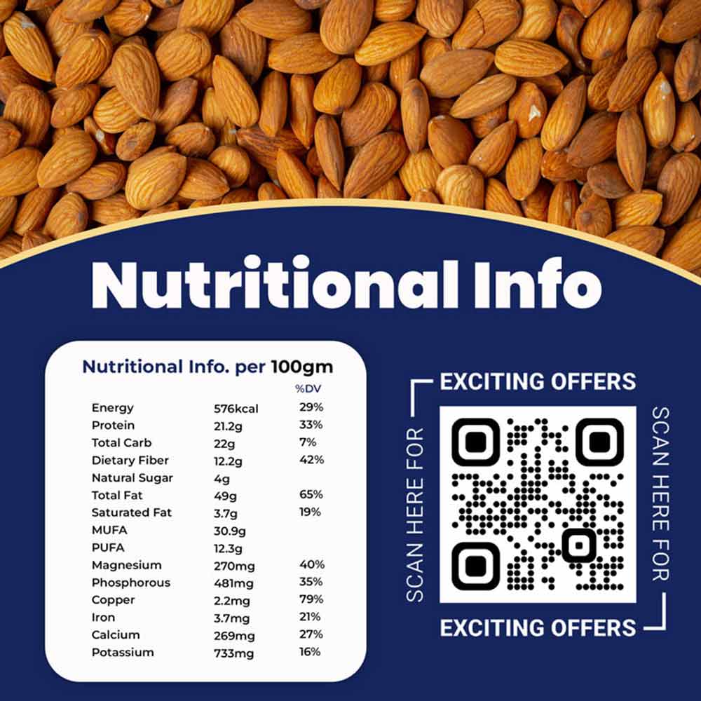 2 - Beyond Food Premium California Almonds,  500 g  Unflavoured 