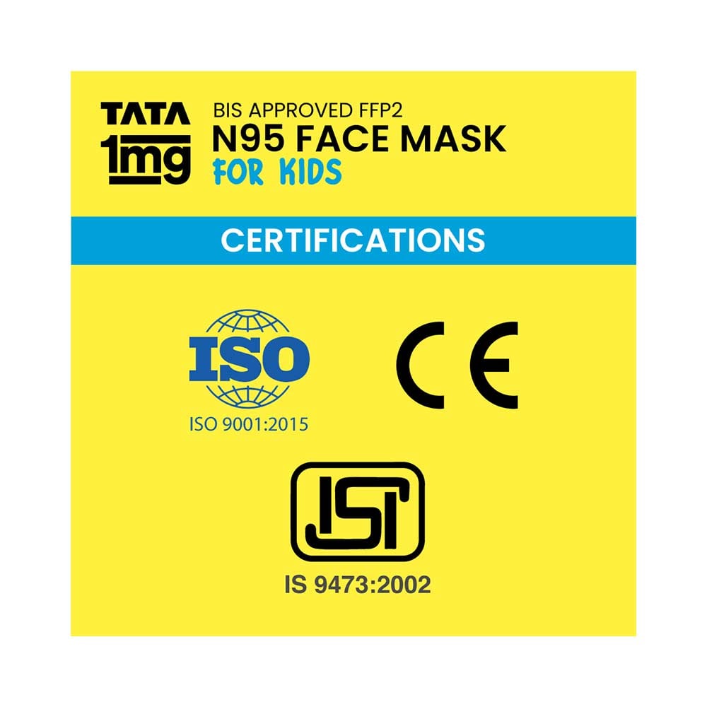 8 - Tata 1mg N95 Face Mask for Kids,  Multicolour 