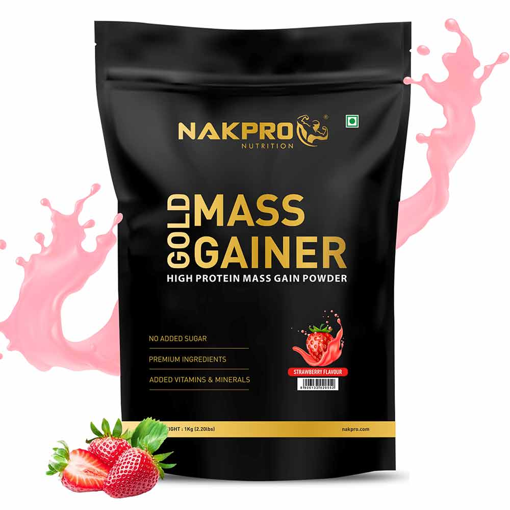 6 - Nakpro Gold Mass Gainer,  4 Piece(s)/Pack  Banana, Mango, Strawberry, Vanilla 