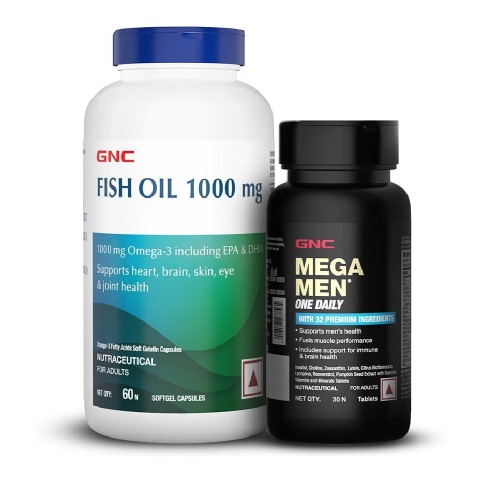 1 - GNC Fish Oil 60 Softgels & GNC Mega Men 30 Tablets Combo,  2 Piece(s)/Pack 