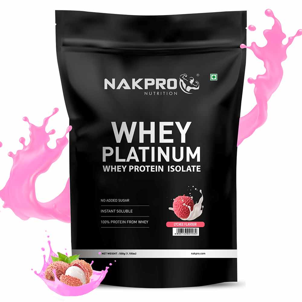 1 - Nakpro Whey Platinum Whey Protein Isolate,  1.1 lb  Lychee 