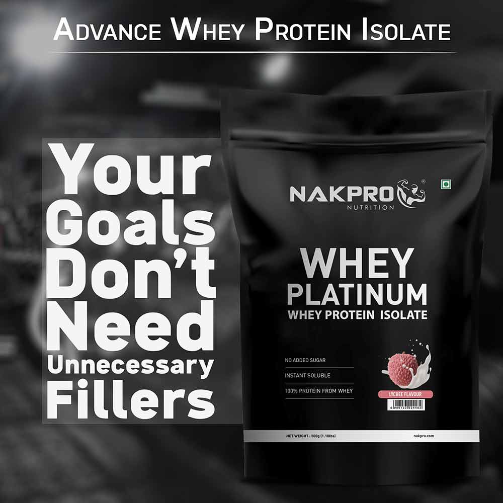 7 - Nakpro Whey Platinum Whey Protein Isolate,  1.1 lb  Lychee 