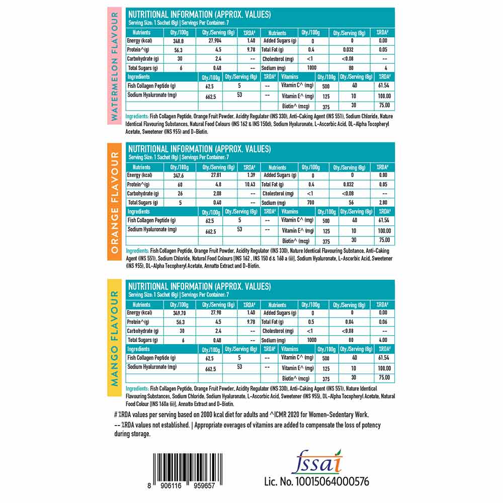 8 - HK Vitals Skin Radiance Collagen by HealthKart,  21 Piece(s)/Pack  Multi Flavour