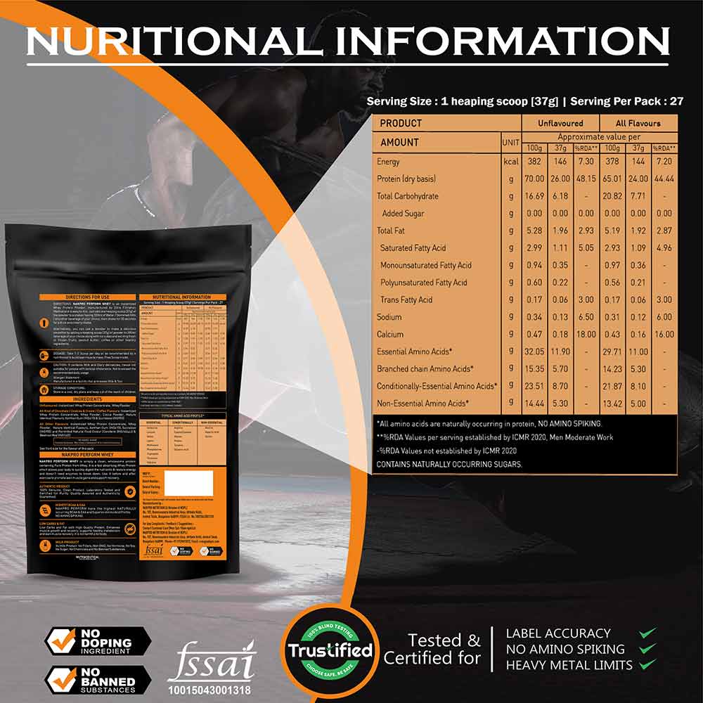 2 - Nakpro Perform Whey Protein Concentrate 2.2 lb & Creatine Monohydrate 0.22 lb Combo,  2 Piece(s)/Pack  Chocolate & Unflavoured 