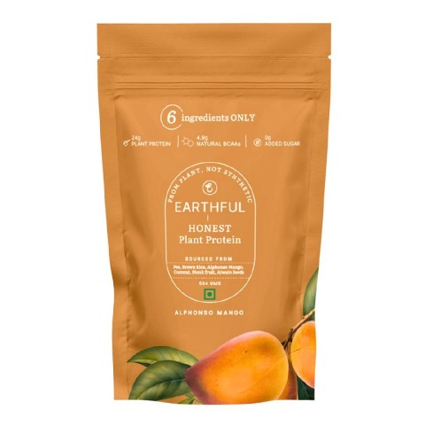 1 - Earthful Honest Plant Protein,  1.11 lb  Alphonso Mango 