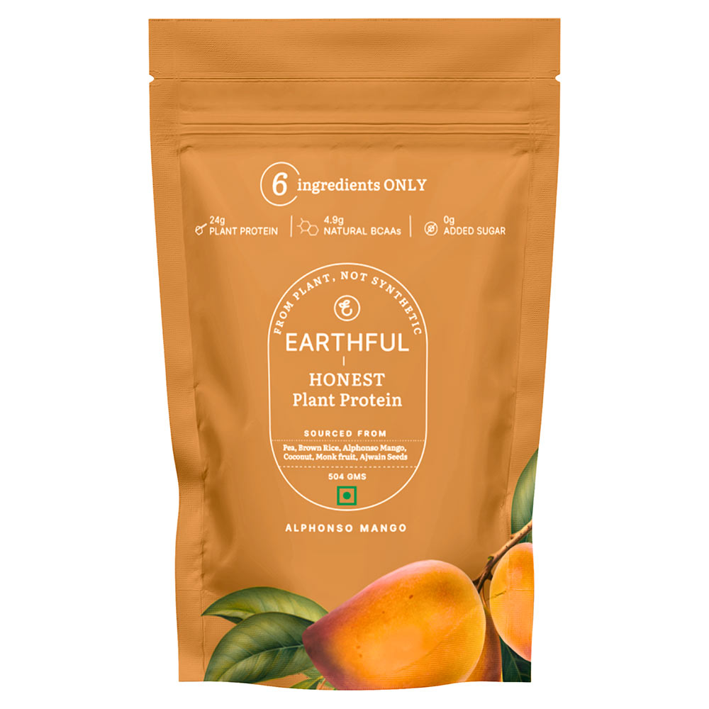1 - Earthful Honest Plant Protein,  1.11 lb  Alphonso Mango 