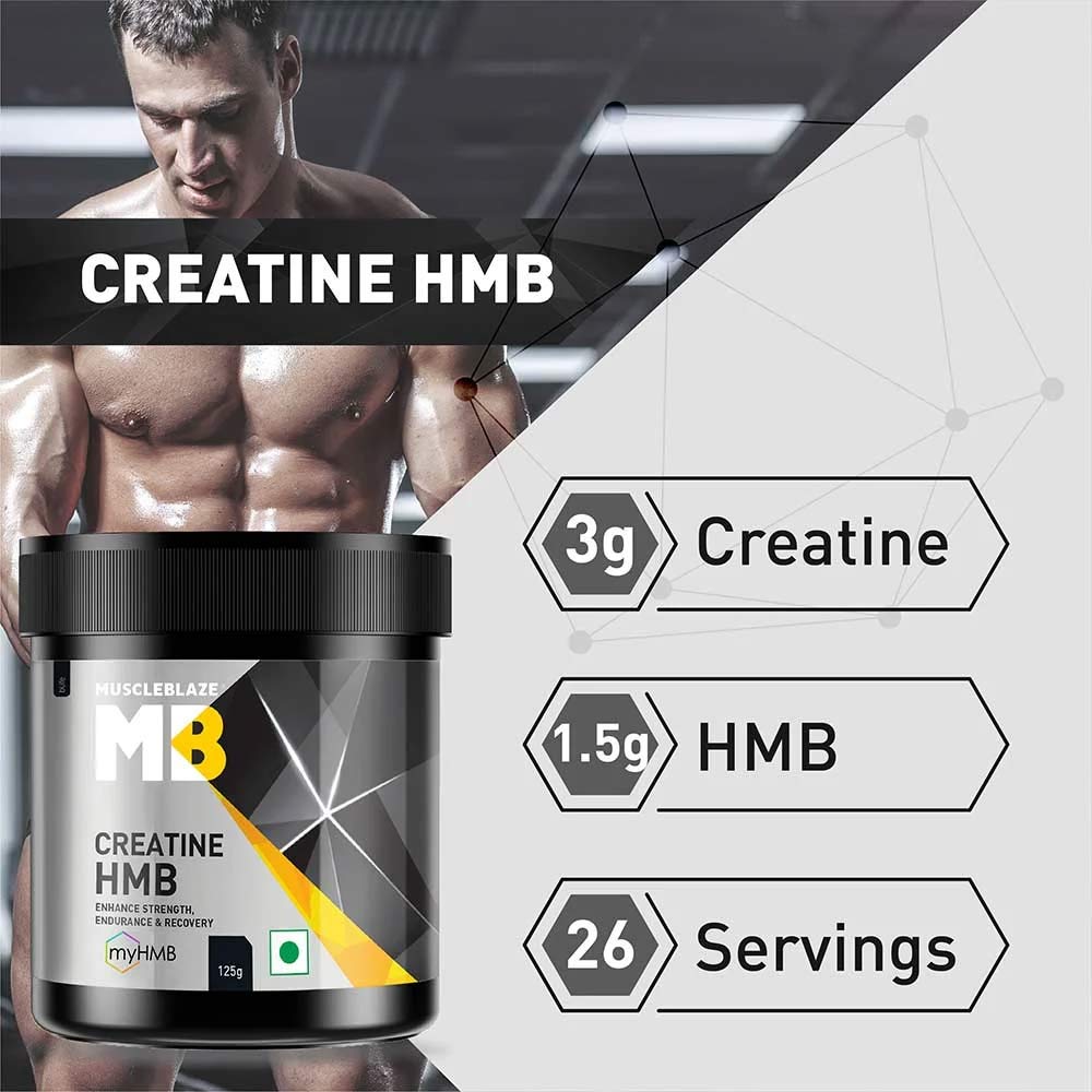 6 - MuscleBlaze Creatine HMB OP,  Unflavoured  0.27 lb 