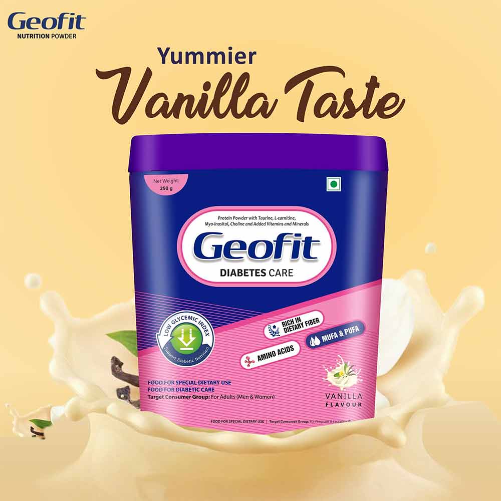 7 - Geofit Diabetes Care Protein Powder,  250 g  Vanilla 