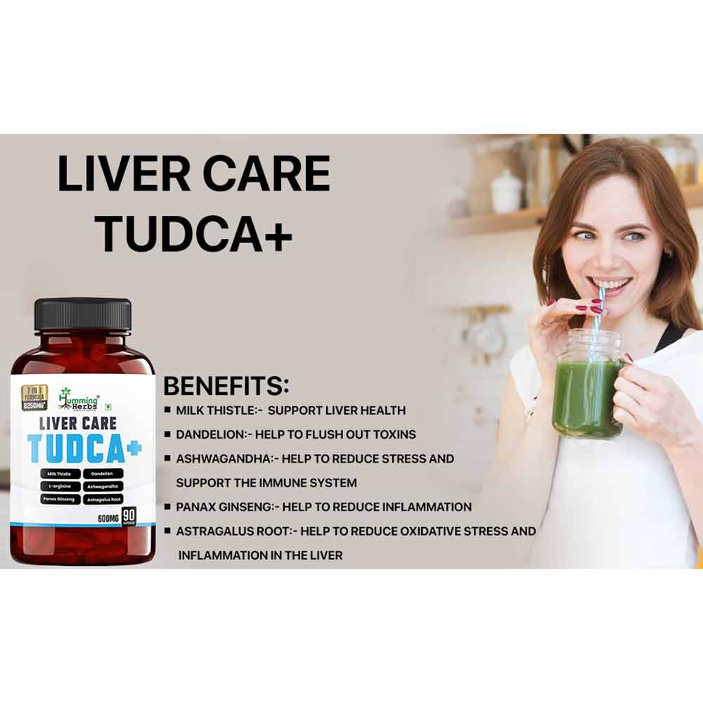 9 - Humming Herbs Liver Care Tudca + (Pack of 2),  90 capsules 