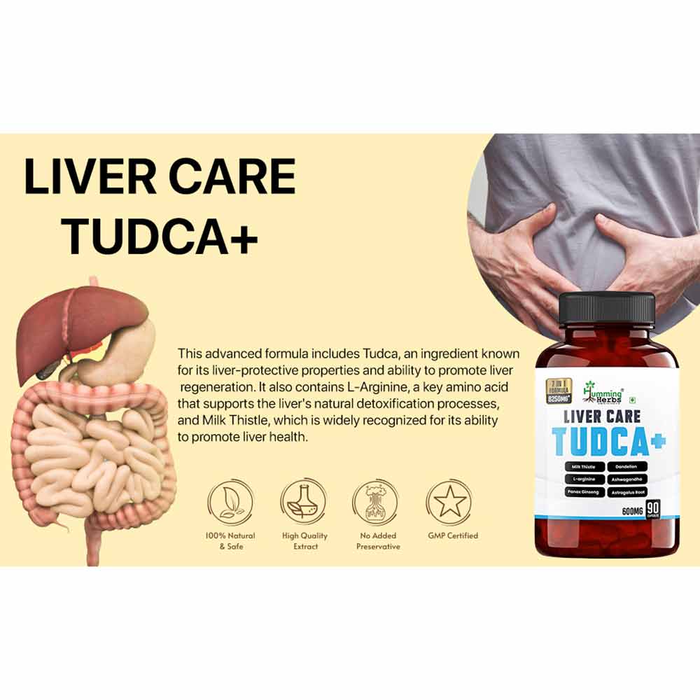 10 - Humming Herbs Liver Care Tudca + (Pack of 2),  90 capsules 