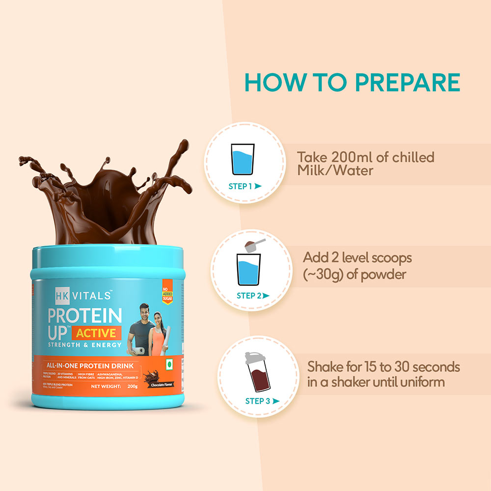 6 - HK Vitals ProteinUp Active Strength & Energy by HealthKart,  0.44 lb  Chocolate 