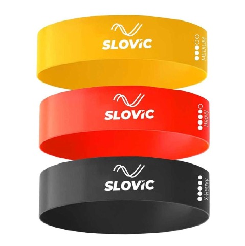 1 - SLOVIC Mini Loop Resistance Bands,  Yellow Red Black  Medium Heavy X-Heavy 
