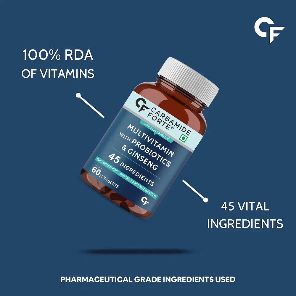 6 - Carbamide Forte Multivitamin with Probiotics & Ginseng 45 Ingredients,  180 tablet(s)  Unflavoured 