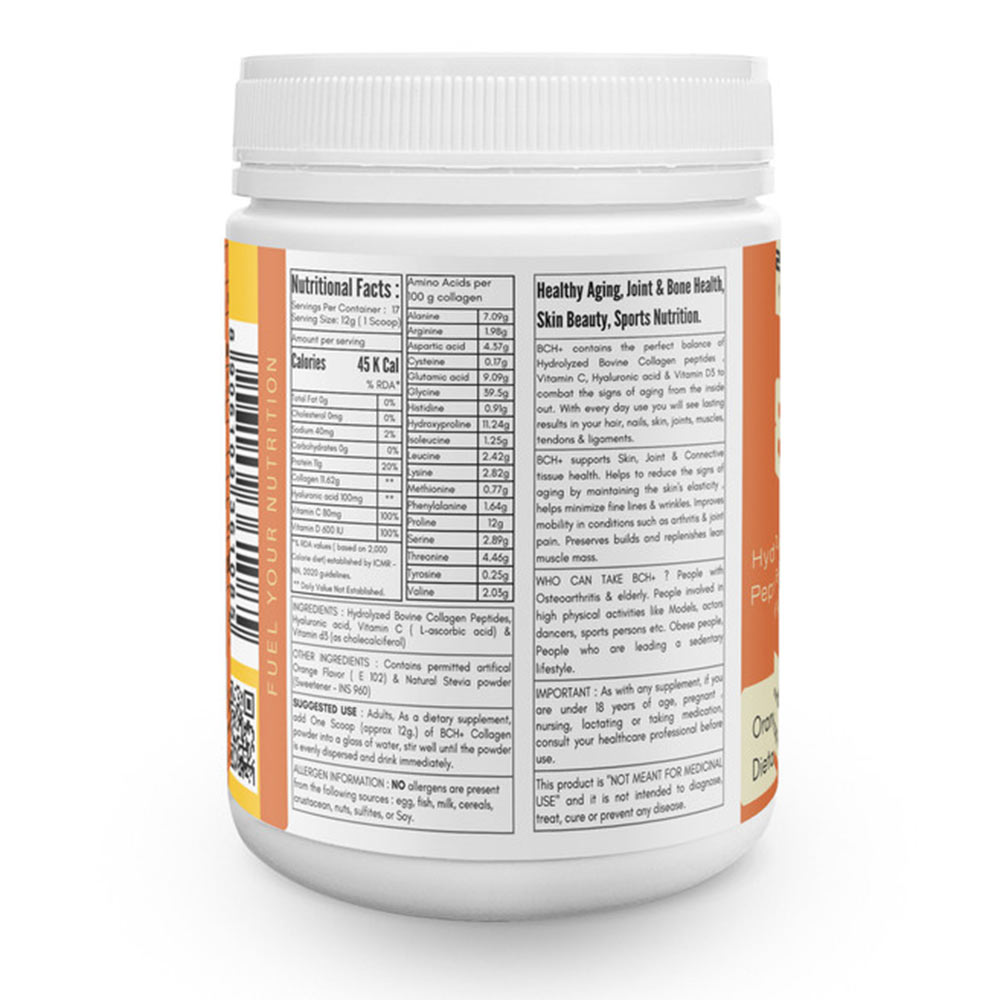 2 - Sharrets BCH+ Bovine Collagen with HA,  200 g  Orange 