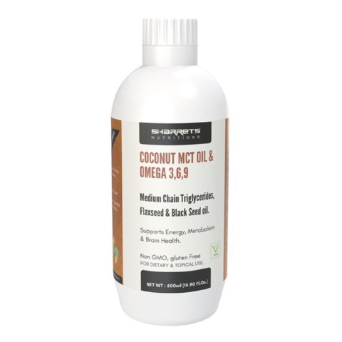 1 - Sharrets Coconut MCT Oil & Omega 3,6,9,  500 ml 