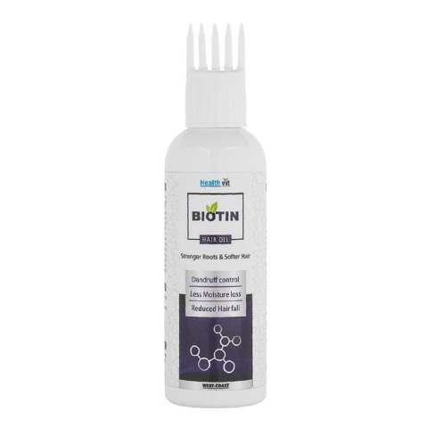 Healthvit Biotin Hair Oil,  200 ml  for All Hair Types 