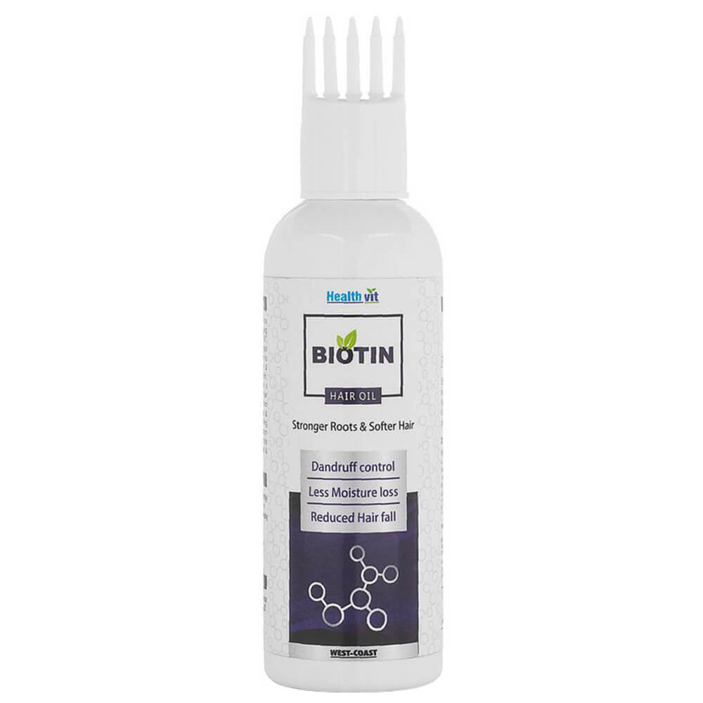 Healthvit Biotin Hair Oil,  200 ml  for All Hair Types 