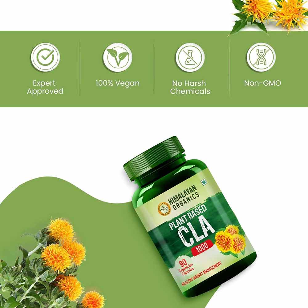 5 - Himalayan Organics Plant Based CLA 1000,  90 veggie capsule(s)  Unflavoured 