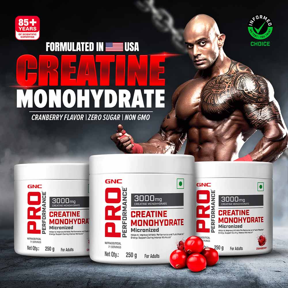 1 - GNC Pro Performance Creatine Monohydrate,  Cranberry  0.55 lb 