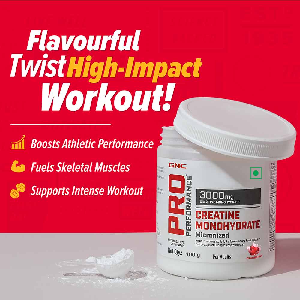 2 - GNC Pro Performance Creatine Monohydrate,  Cranberry  0.22 lb 