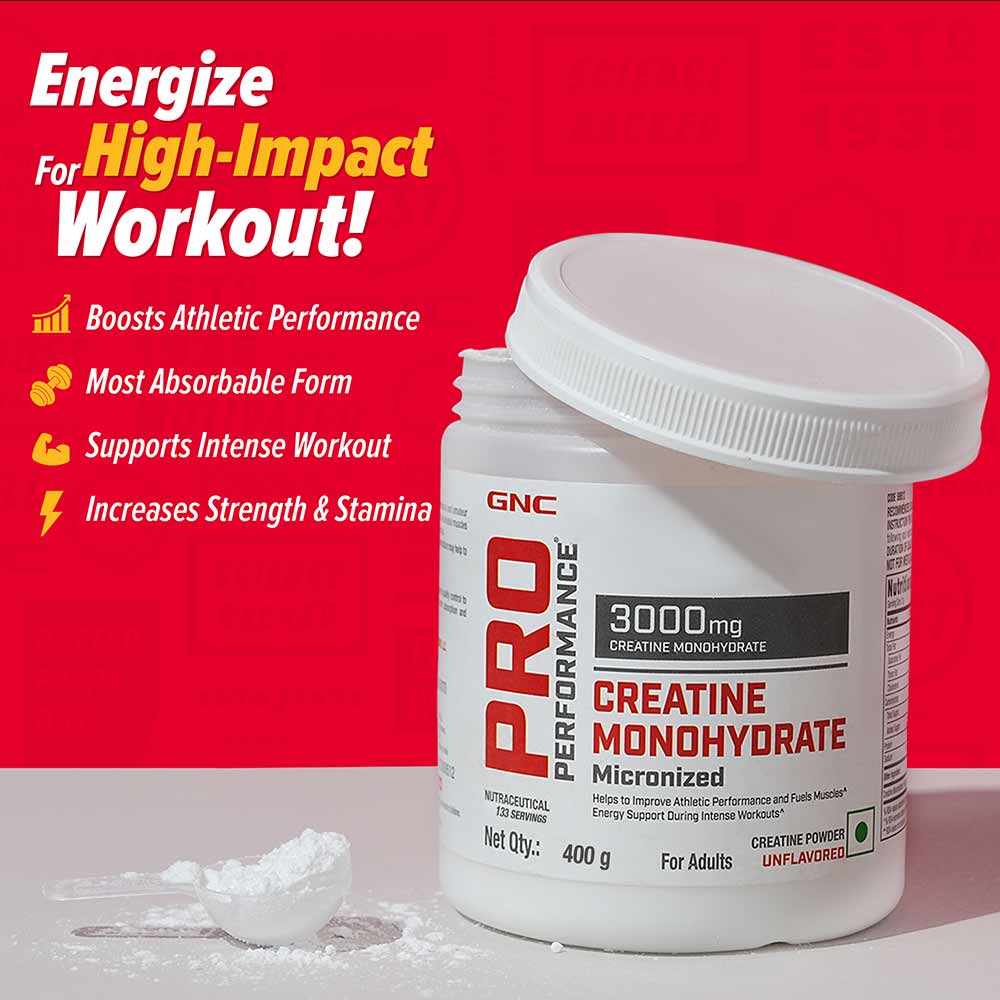 2 - GNC Pro Performance Creatine Monohydrate,  Unflavoured  0.88 lb 