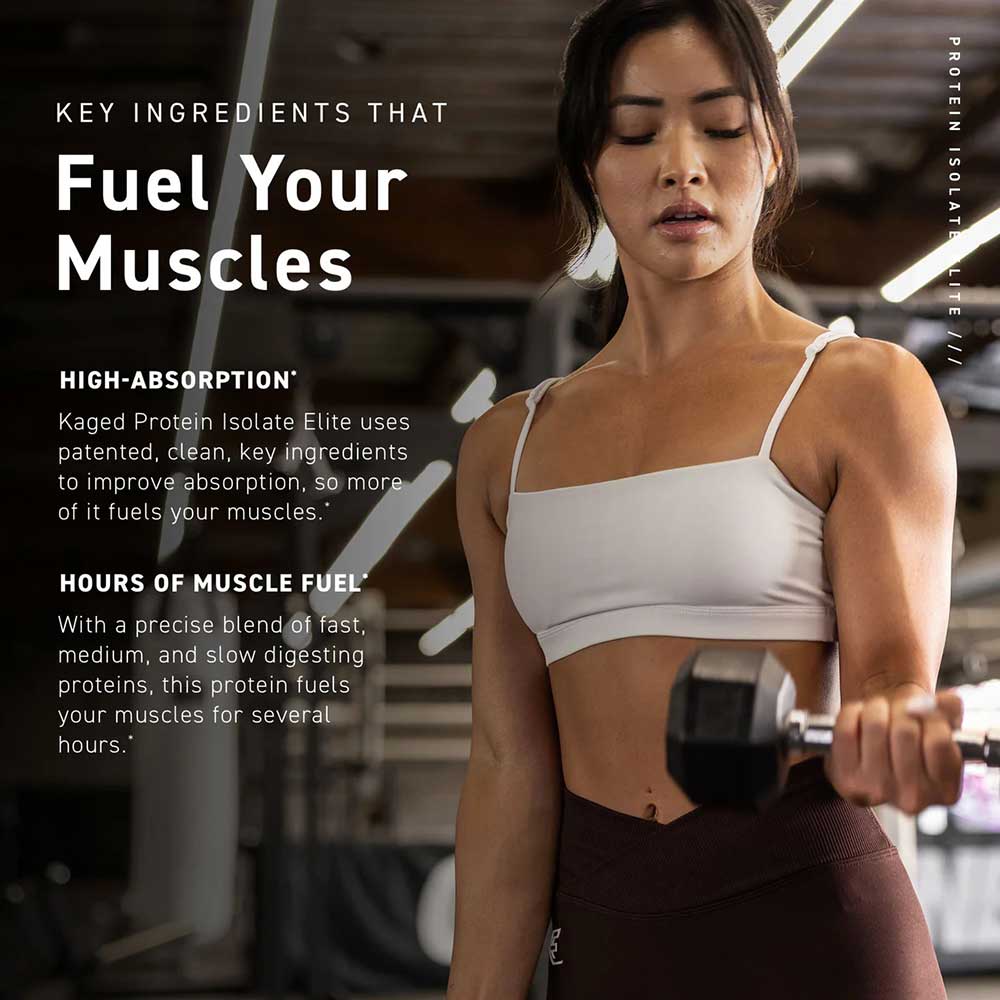 2 - Kaged Muscle Elite Series Protein Isolate,  1.82 lb  Cookies & Cream 
