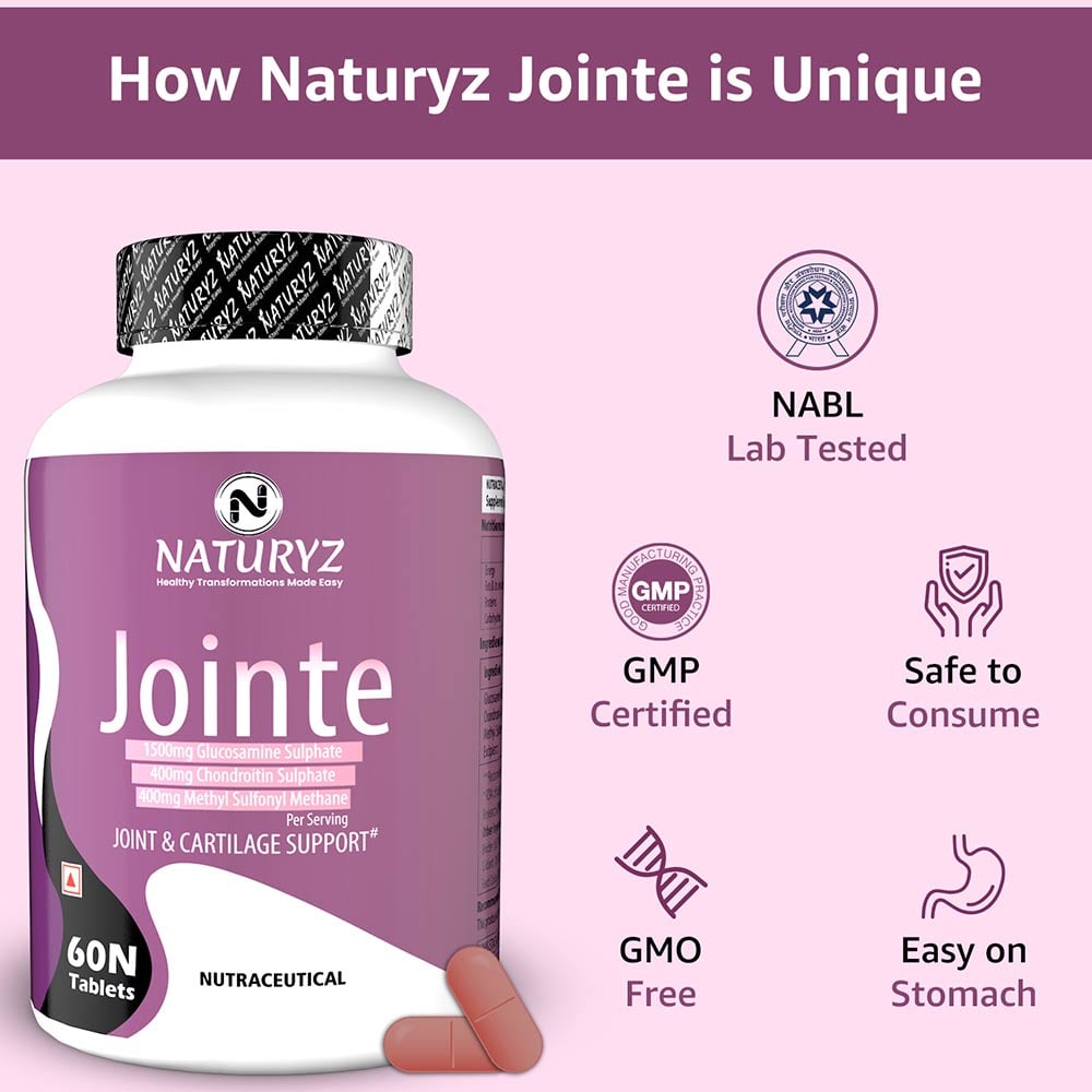 9 - Naturyz Calcium Plus 120 Tablets & Jointe 60 Tablets Combo,  2 Piece(s)/Pack  Unflavoured 