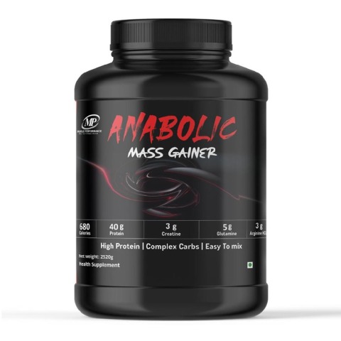 1 - Muscle Performance Anabolic Mass Gainer,  5.5 lb  Cookies & Cream 