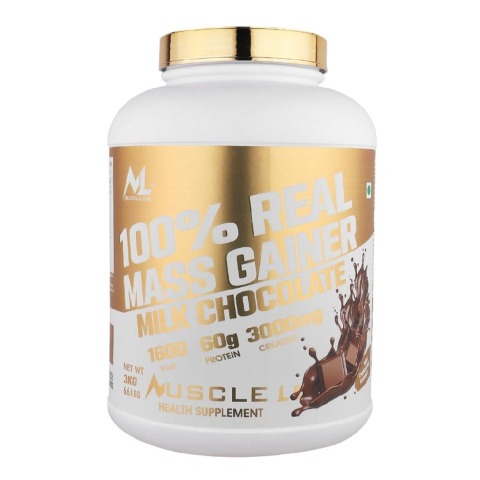 1 - Muscle Leb 100% Real Mass Gainer,  6.6 lb  Milk Chocolate 
