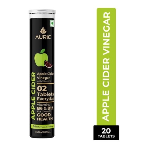 1 - Auric Apple Cider Vinegar with Vitamins,  20 tablet(s)  Green Apple 