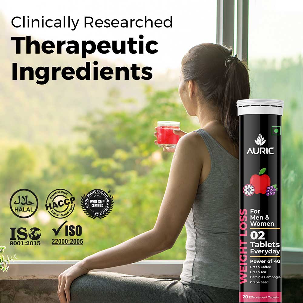 6 - Auric Weight Loss Effervescent Red Apple,  20 tablet(s) 