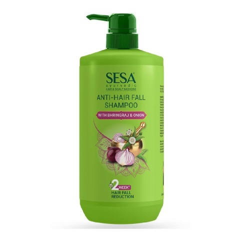 1 - Sesa Ayurvedic Anti-Hair Fall Shampoo, 1 L With Bhringraj & Onion