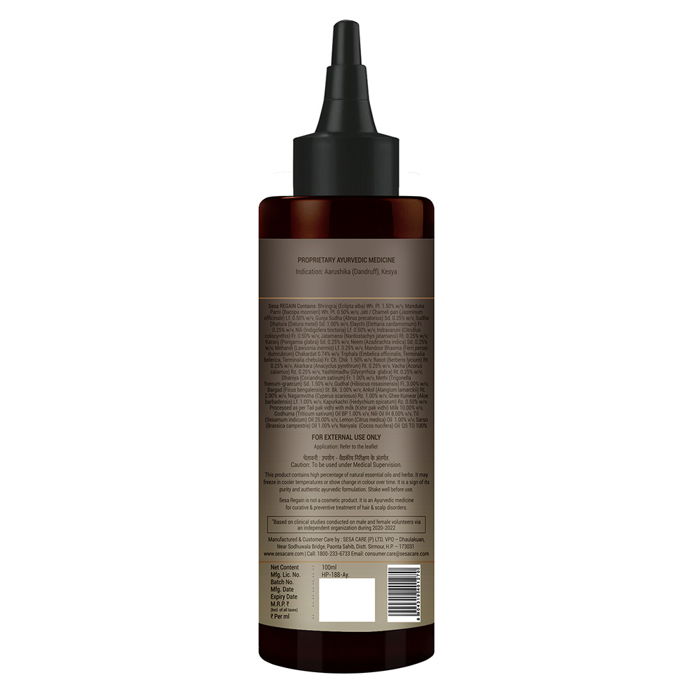 3 - Sesa Regain Hair Growth Oil,  100 ml  Made With Kshir Pak Vidhi (Refill Pack) 