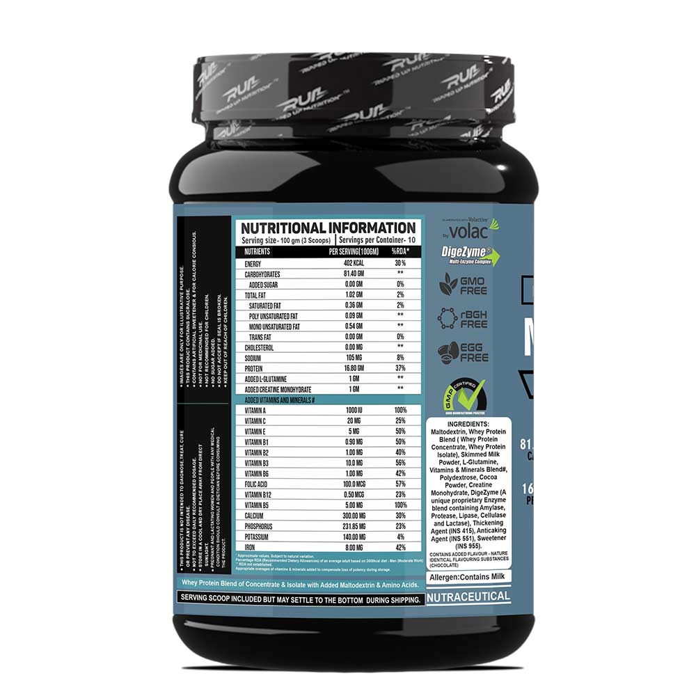 3 - Ripped Up Nutrition Mass Gainer,  2.2 lb  Swiss Chocolate 
