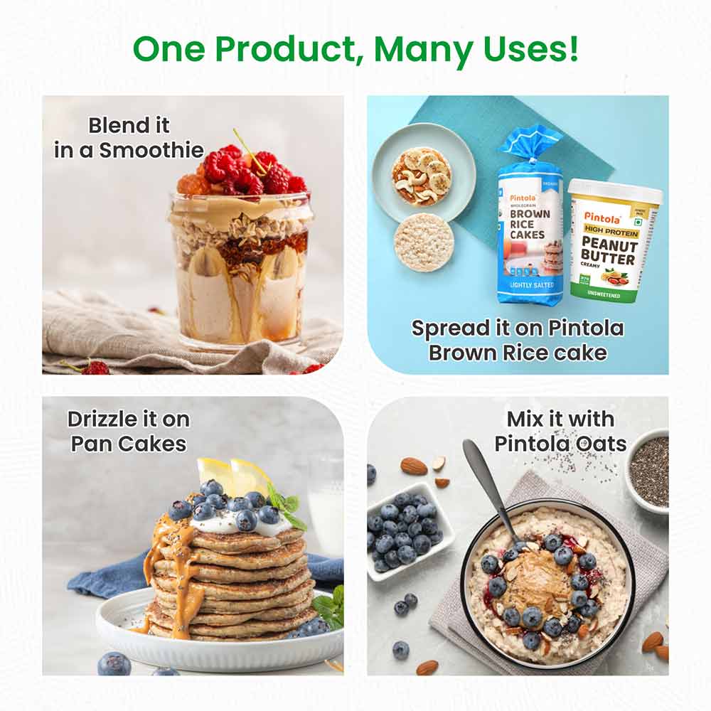 5 - Pintola High Protein Peanut Butter,  0.510 kg  Unsweetened Creamy 
