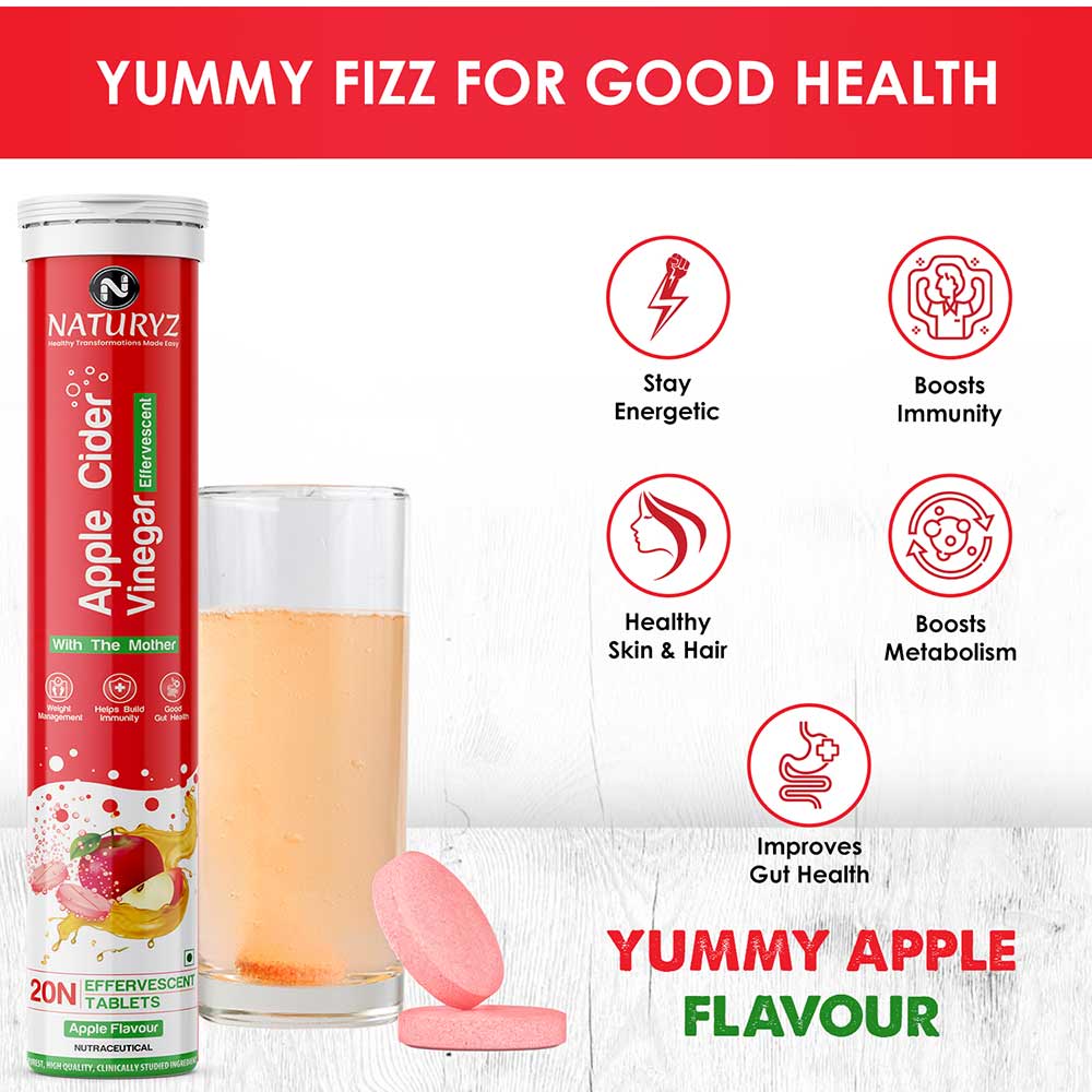 5 - Naturyz LEAN CUTZ Thermogenic Fat Burner 90 Tablets & Apple Cider Vinegar 20 Tablets Combo,  2 Piece(s)/Pack  Unflavoured & Apple 