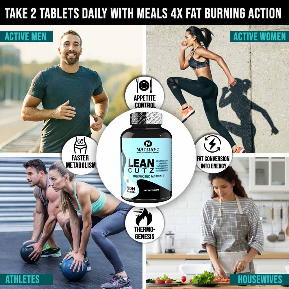 11 - Naturyz LEAN CUTZ Thermogenic Fat Burner 90 Tablets & Apple Cider Vinegar 20 Tablets Combo,  2 Piece(s)/Pack  Unflavoured & Apple 