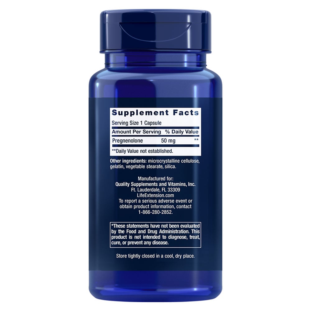 1 - Life Extension Pregnenolone,  100 capsules 