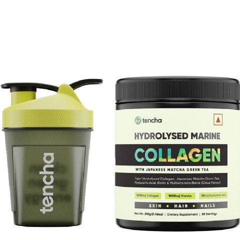 1 - Tencha Matcha Marine Collagen, 210 g Japanese Matcha Green Tea (with Shaker)