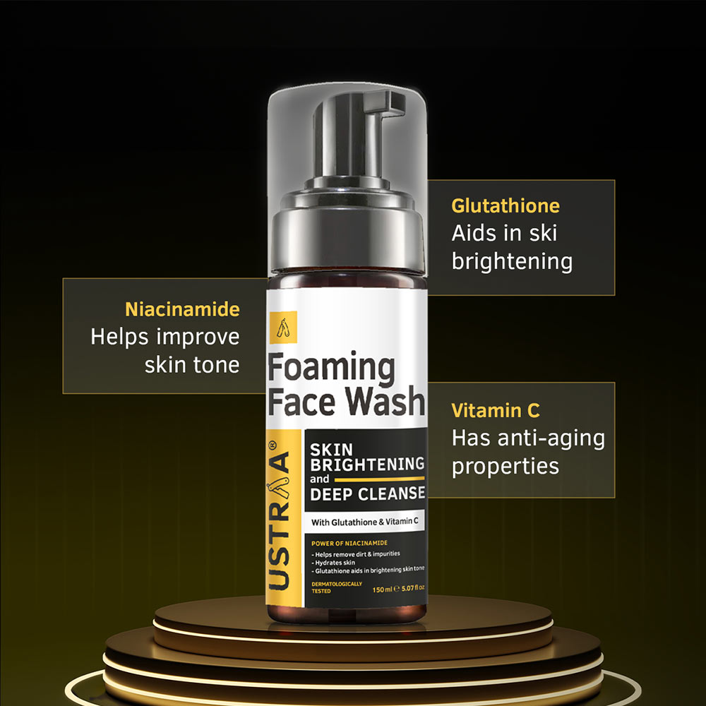 4 - Ustraa Foaming Face Wash,  150 ml  for Skin Brightening 