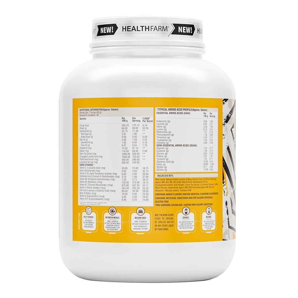 3 - Healthfarm Diet Whey,  4.4 lb  Mango Delight 