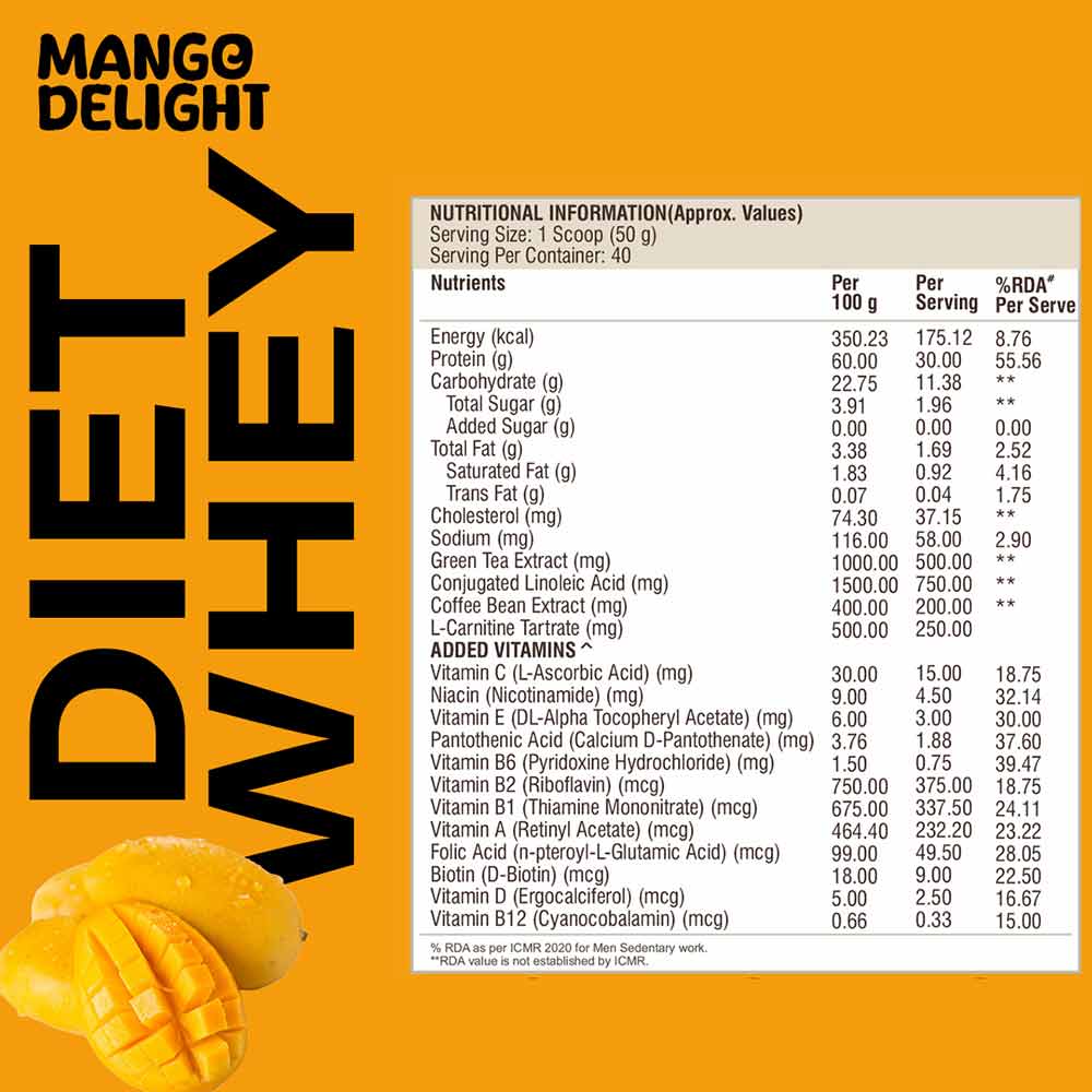 4 - Healthfarm Diet Whey,  4.4 lb  Mango Delight 